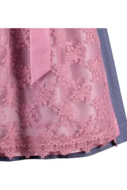 SPIETH & WENSKY Dirndl Hibiskus blau/rosa