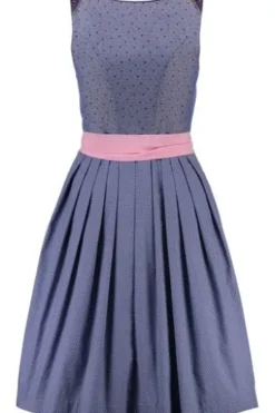 SPIETH & WENSKY Dirndl Hibiskus blau/rosa