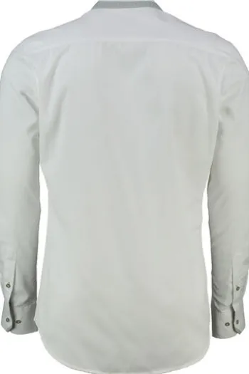 SPIETH & WENSKY Hemd Fiersbach weiss/grün Slim Fit Langarm