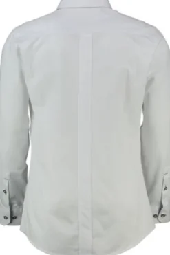 SPIETH & WENSKY Hemd Flachbach weiss/blau Slim Fit Langarm