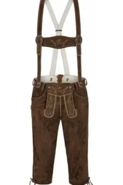 SPIETH & WENSKY Leder Kniebundhose Vittorio mit Stegträger biber Wildbock