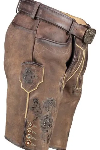SPIETH & WENSKY Leder Short Brutus zeder Ziegenleder