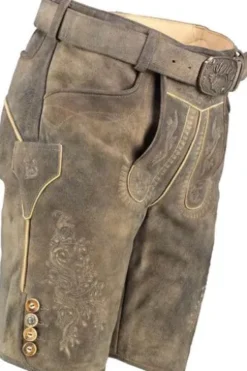 SPIETH & WENSKY Leder-Shorts Adrian caribo Ziegenleder