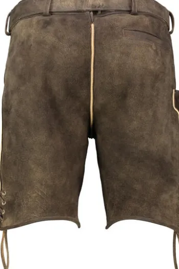 SPIETH & WENSKY Leder-Shorts Asper espresso Ziegenleder