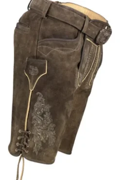 SPIETH & WENSKY Leder-Shorts Asper espresso Ziegenleder