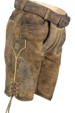 SPIETH & WENSKY Leder-Shorts Asper taiga Ziegenleder