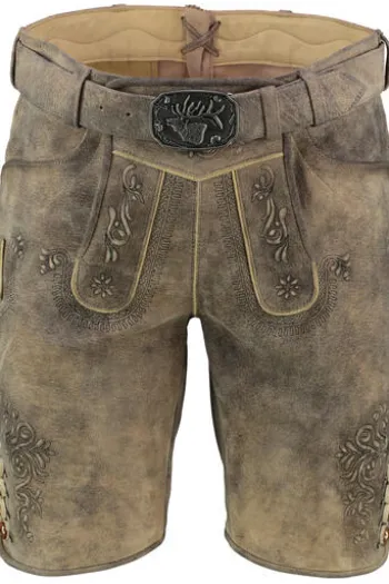 SPIETH & WENSKY Leder Shorts Erno lombok Ziegenleder