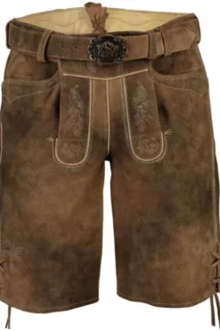 SPIETH & WENSKY Leder-Shorts Olrik braun Wildbockleder