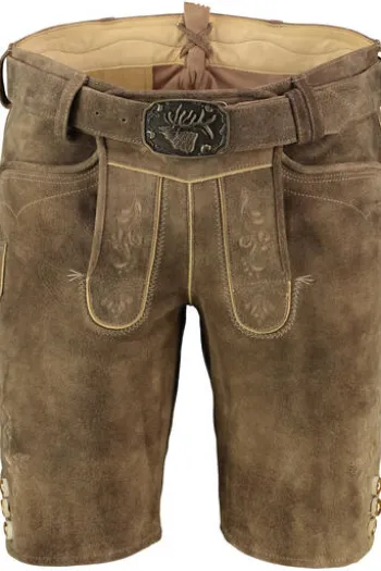 SPIETH & WENSKY Leder Shorts Rampoldi honey Ziegenleder