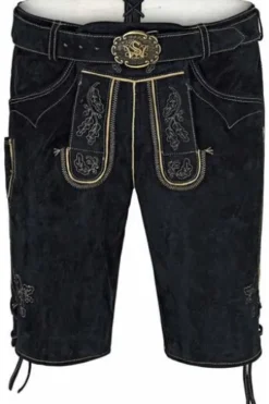 SPIETH & WENSKY Ledershorts Veit schwarz