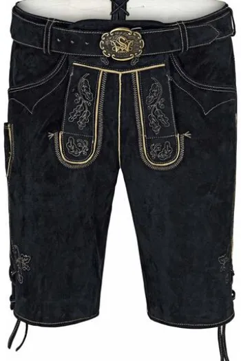 SPIETH & WENSKY Ledershorts Veit schwarz