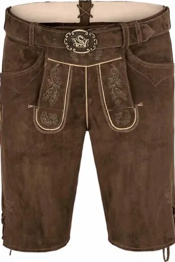SPIETH & WENSKY Ledershorts Veit khaki