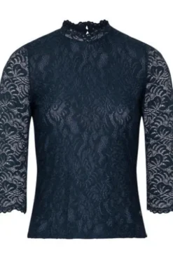 SPIETH & WENSKY Spitzenshirt Amberg marine in edler Optik