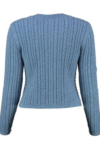 SPIETH & WENSKY Strickjacke Fuschl blau