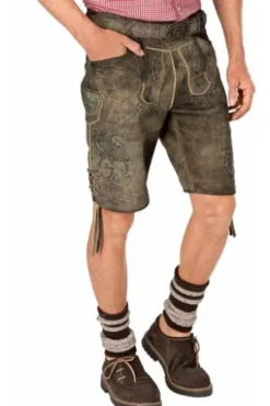 SPIETH & WENSKY Wildbock Ledershorts braun