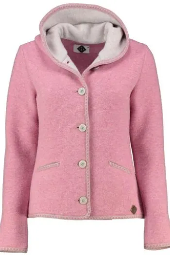 STAPF Strickjacke Malwine altrosa hochwertiger Linksstrick Made in Österreich