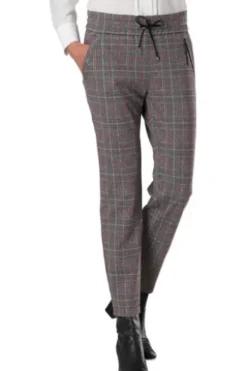 TONI Jersey-Hose mit Glencheck-Karo grau