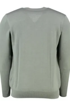 V-Ausschnitt Pullover foggy teal einfarbig