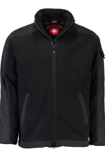 WELLENSTEYN Jet-Fleece-Jacke JJ-10 schwarz windabweisend, wasserabweisend, atmungsaktiv