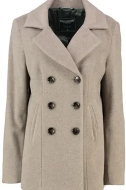 WELLINGTON OF BILMORE Caban-Jacke Leonie taupe in Woll-Kaschmir Qualität