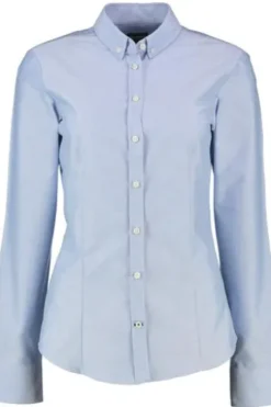 WELLINGTON OF BILMORE Oxford-Bluse Stella oxford blue mit Button-Down Kragen