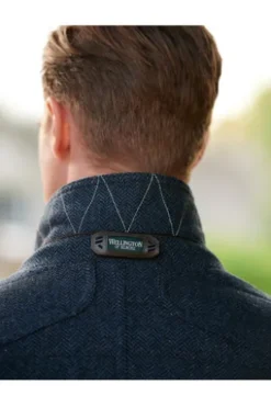 WELLINGTON OF BILMORE Tweed Jacke Austria blue herringbone