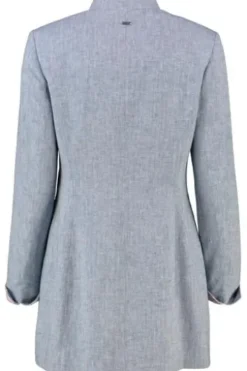 WHITE LABEL Gehrock Blau Fischgrät