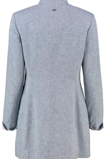 WHITE LABEL Gehrock Blau Fischgrät