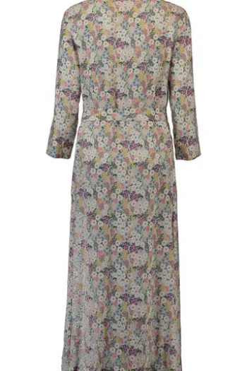 WHITE LABEL Kleid 3/4 Arm mit Blumenmuster beige