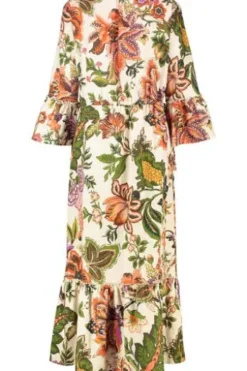 WHITE LABEL Kleid Beige-multicolour geblümt